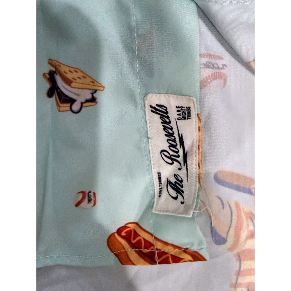 RSVLTS The Sandlot Ham Porter Smores Hot Dog Button Down Shirt Mens Large L Blue - Picture 6 of 11